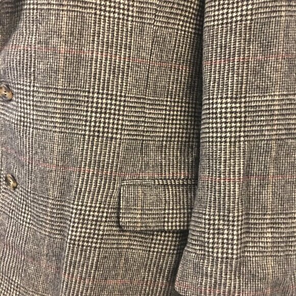 BROOKS BROTHERS Camel Hair Glen Plaid 2 Button Blazer Jacket Men's 44 Regular - Picture 7 of 11
